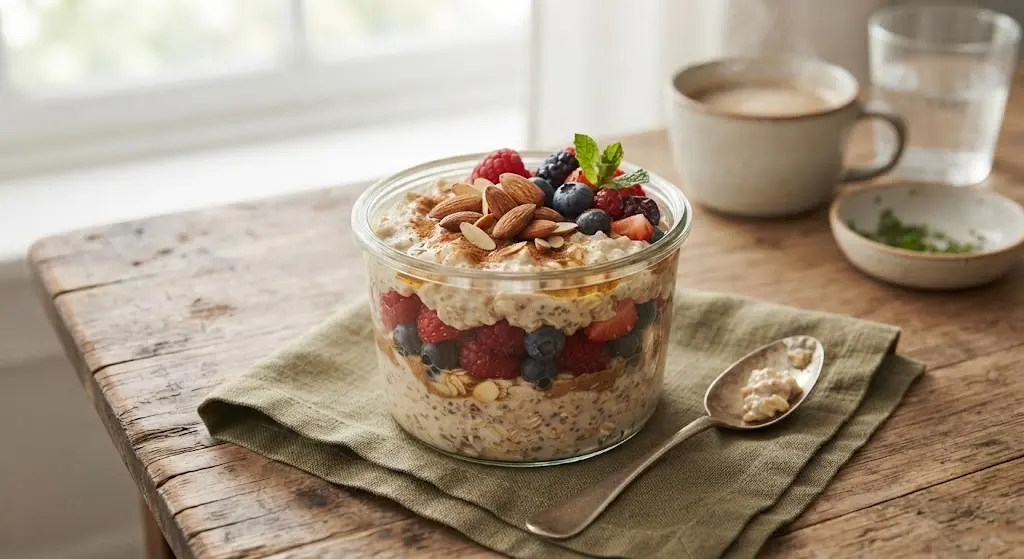 Berry Almond Overnight Oats
